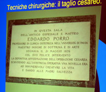 La lapide commemorativa di Edoardo Porro, Policlinico S.Matteo-Università di Pavia 